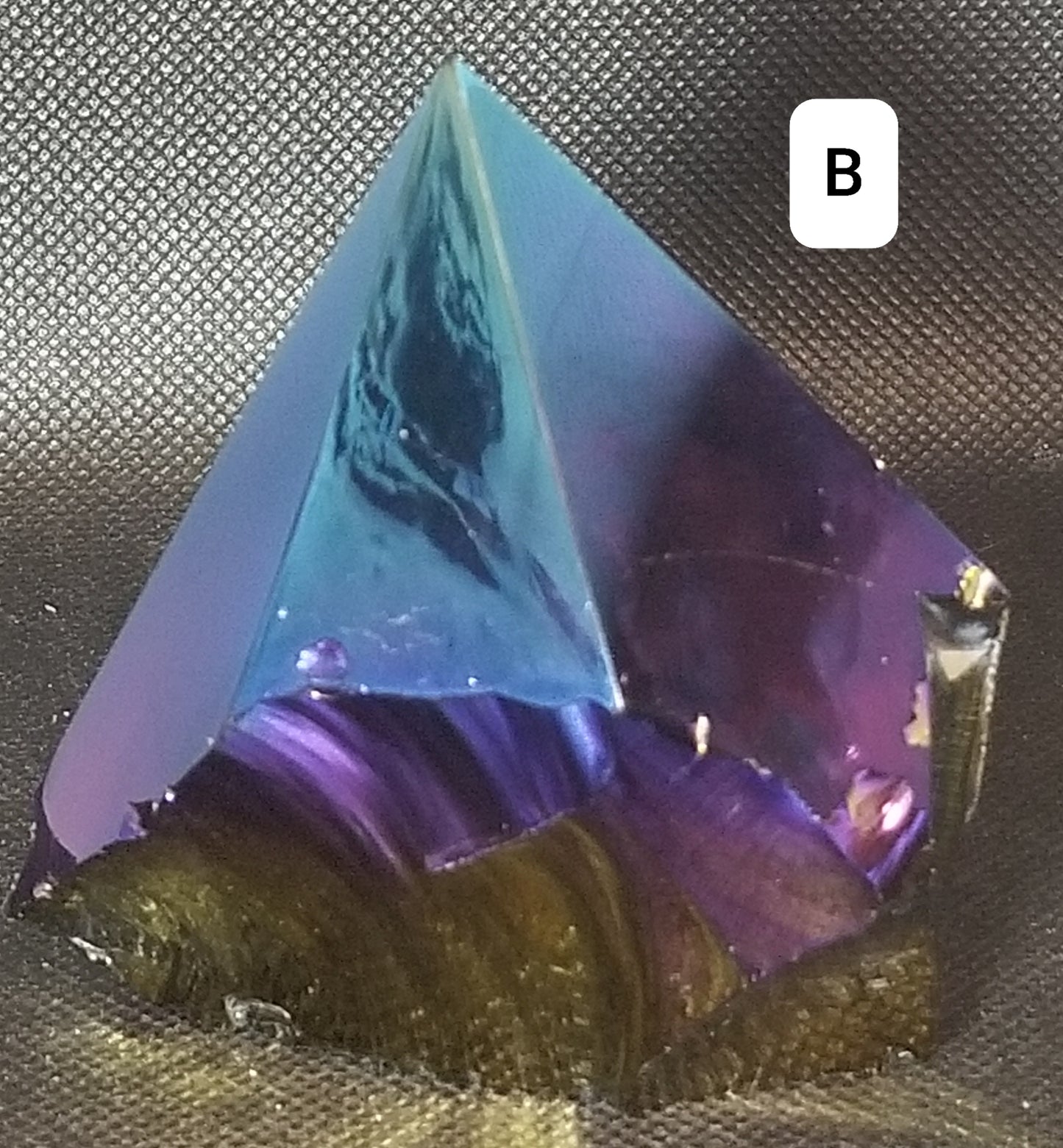 Rainbow Aura Coated Black Obsidian Points