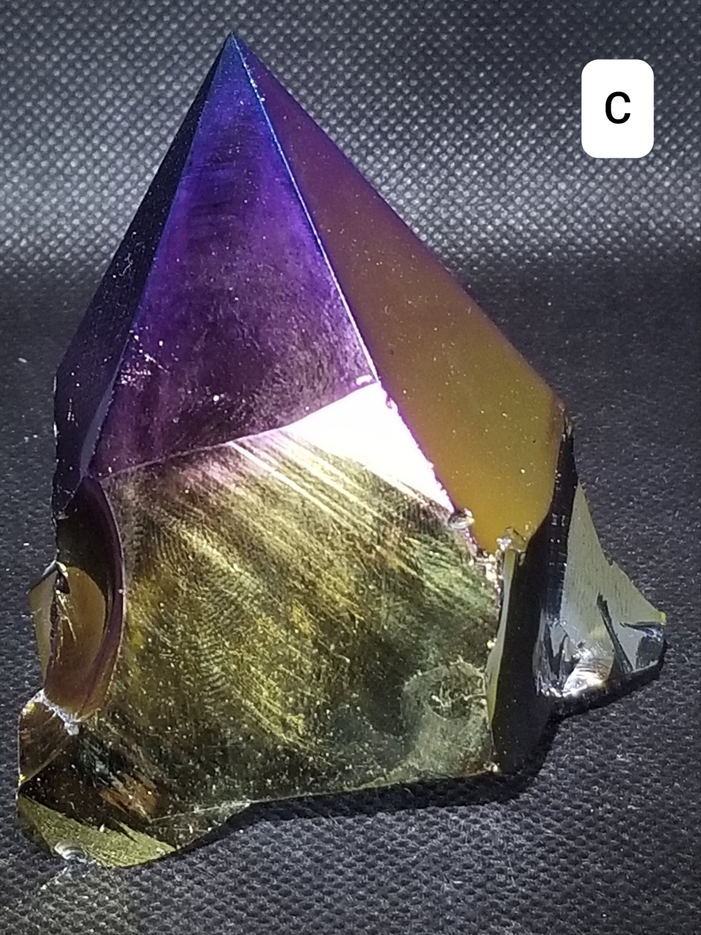 Rainbow Aura Coated Black Obsidian Points