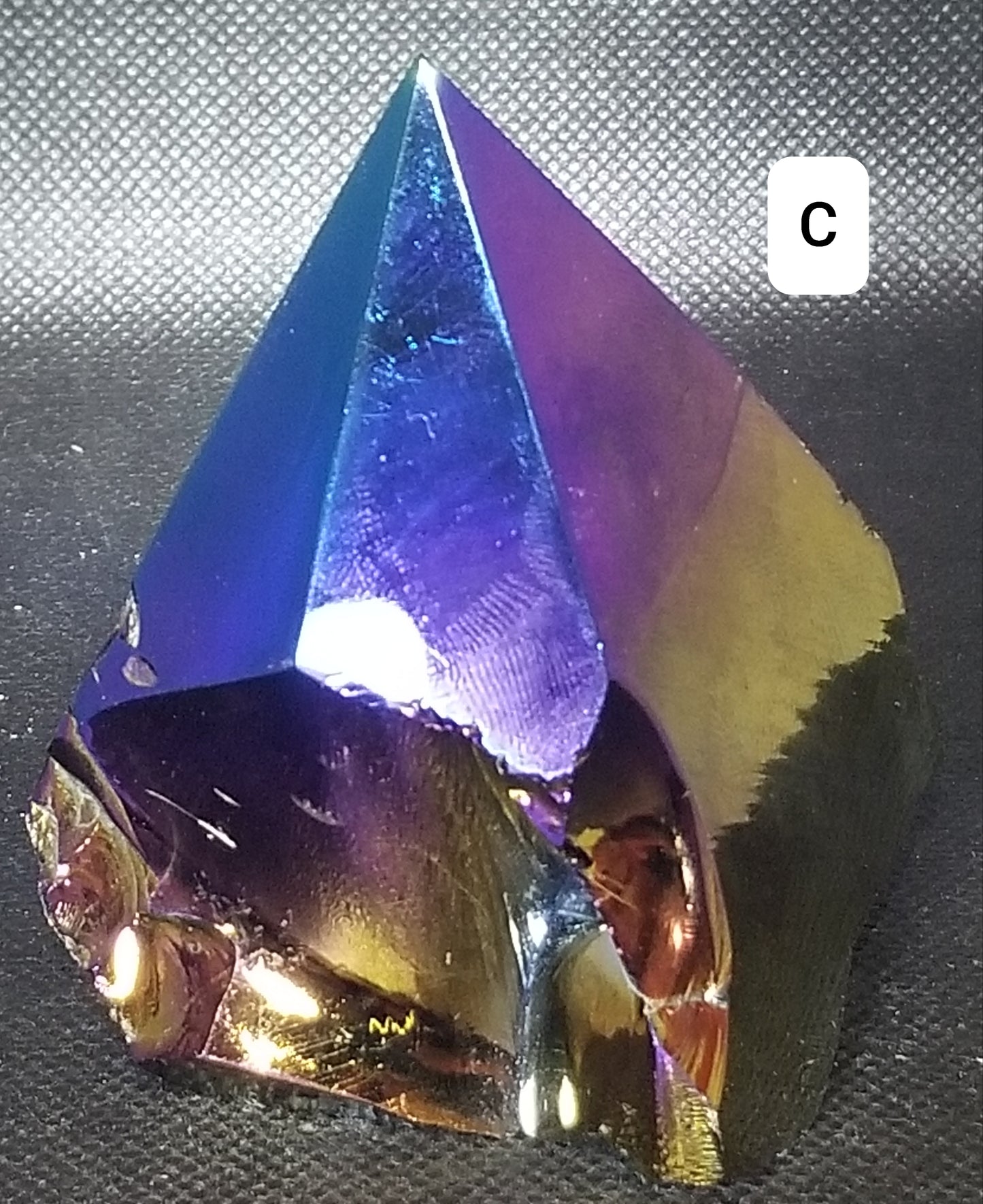 Rainbow Aura Coated Black Obsidian Points