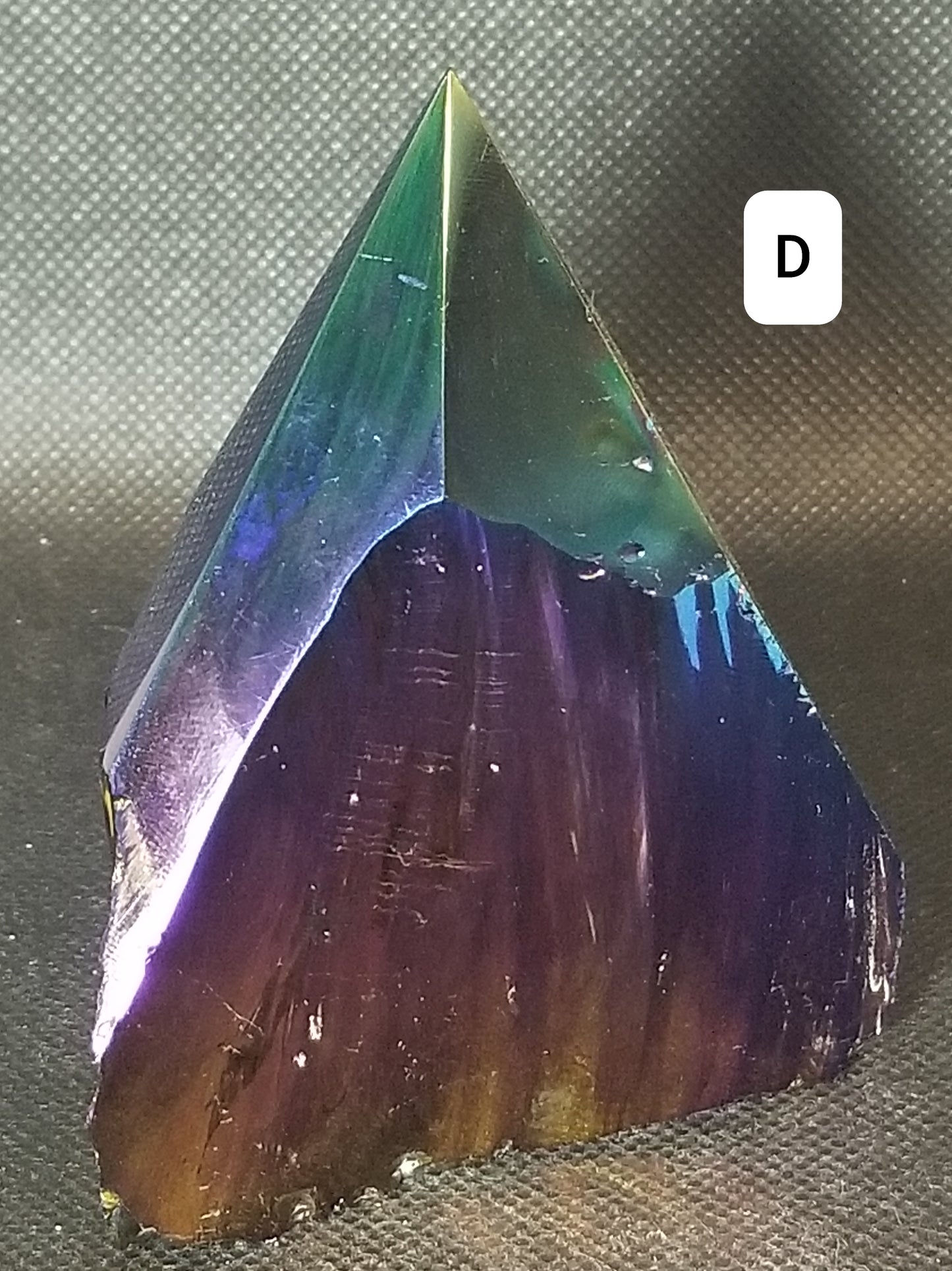 Rainbow Aura Coated Black Obsidian Points