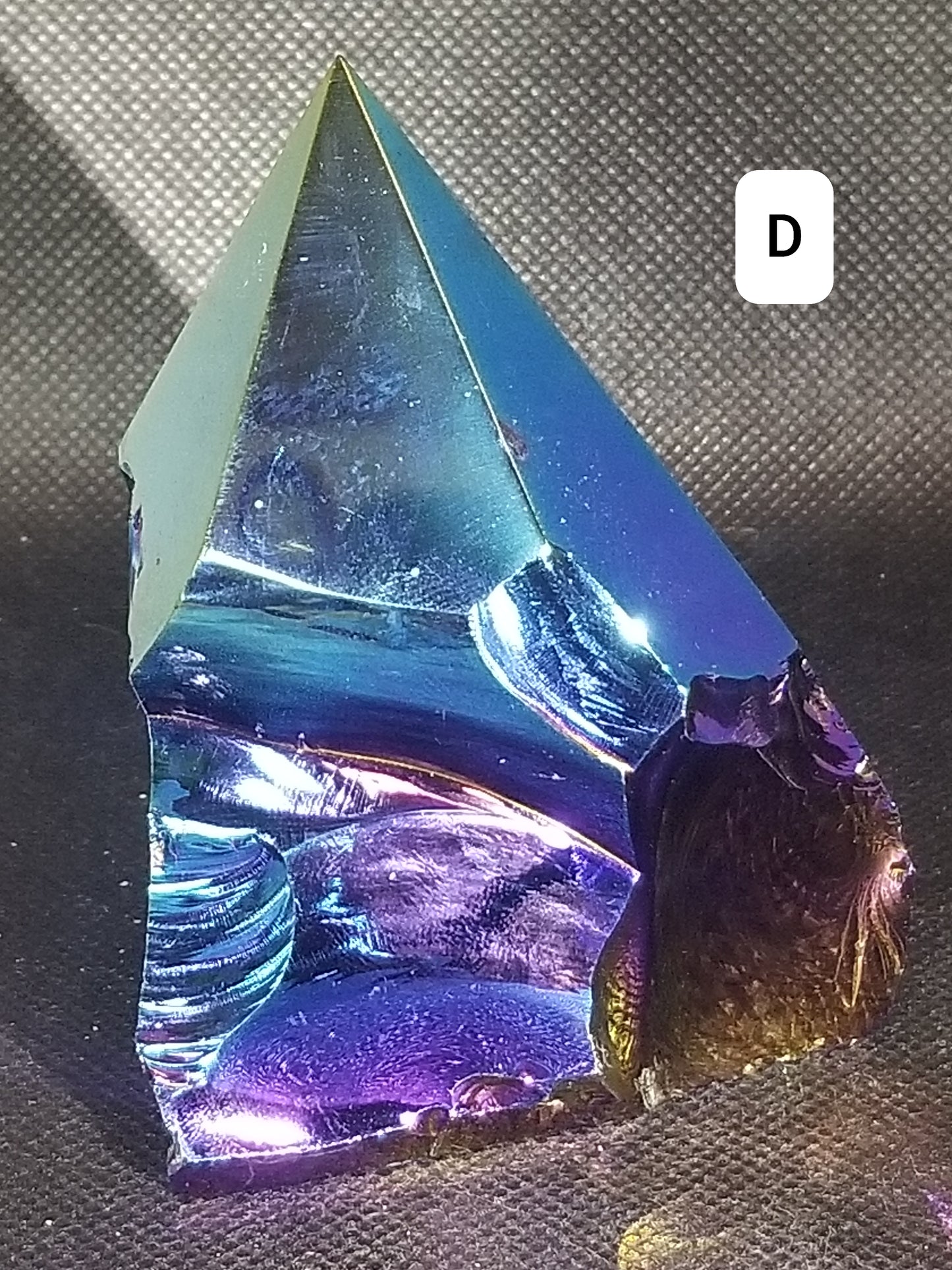 Rainbow Aura Coated Black Obsidian Points