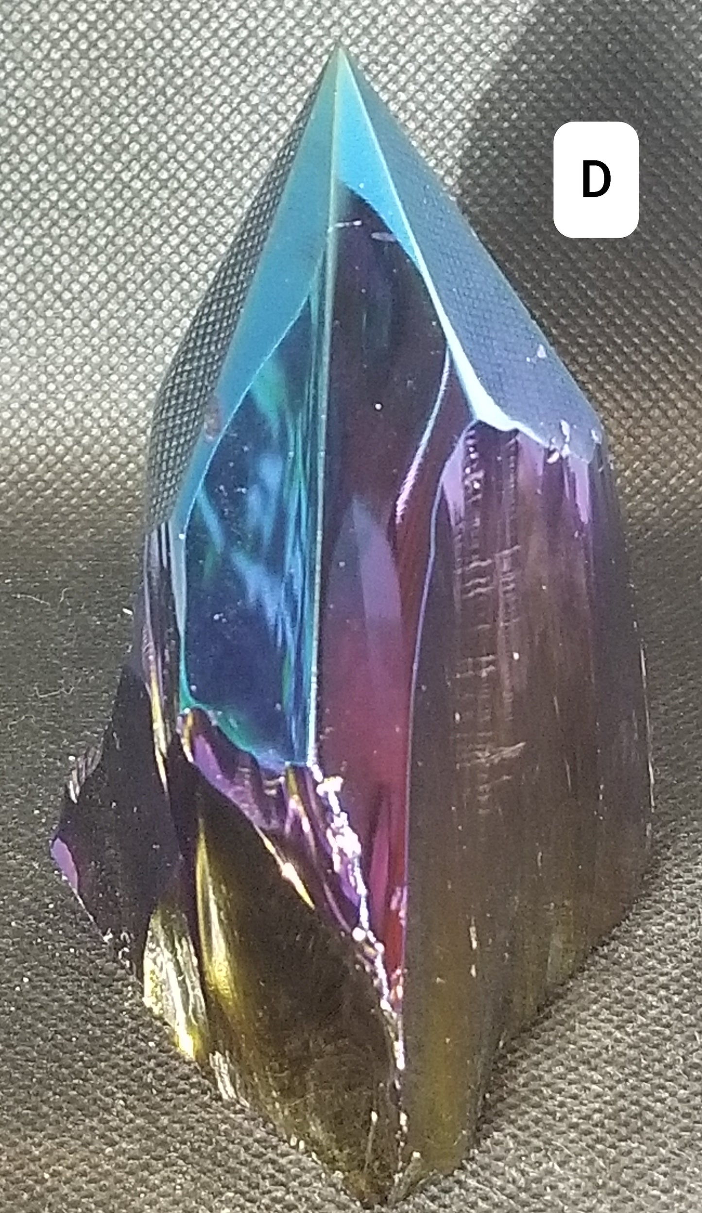 Rainbow Aura Coated Black Obsidian Points