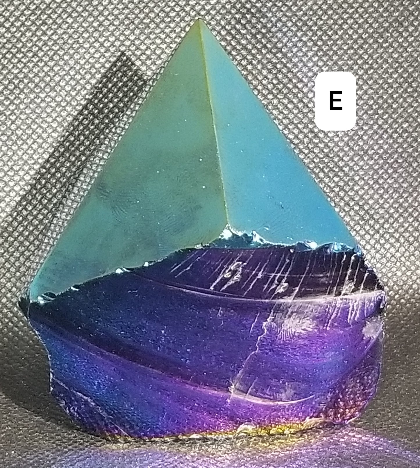 Rainbow Aura Coated Black Obsidian Points