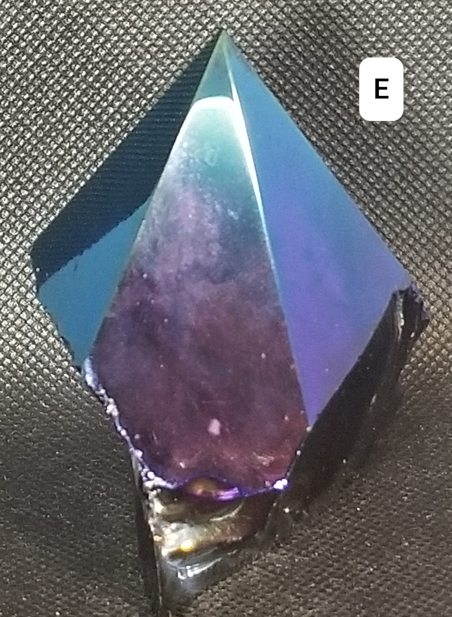 Rainbow Aura Coated Black Obsidian Points