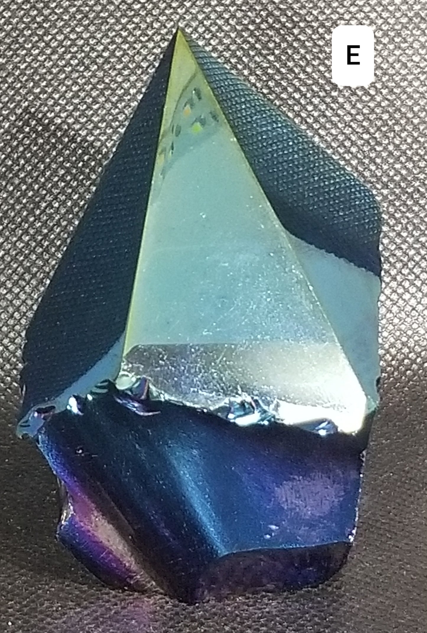 Rainbow Aura Coated Black Obsidian Points