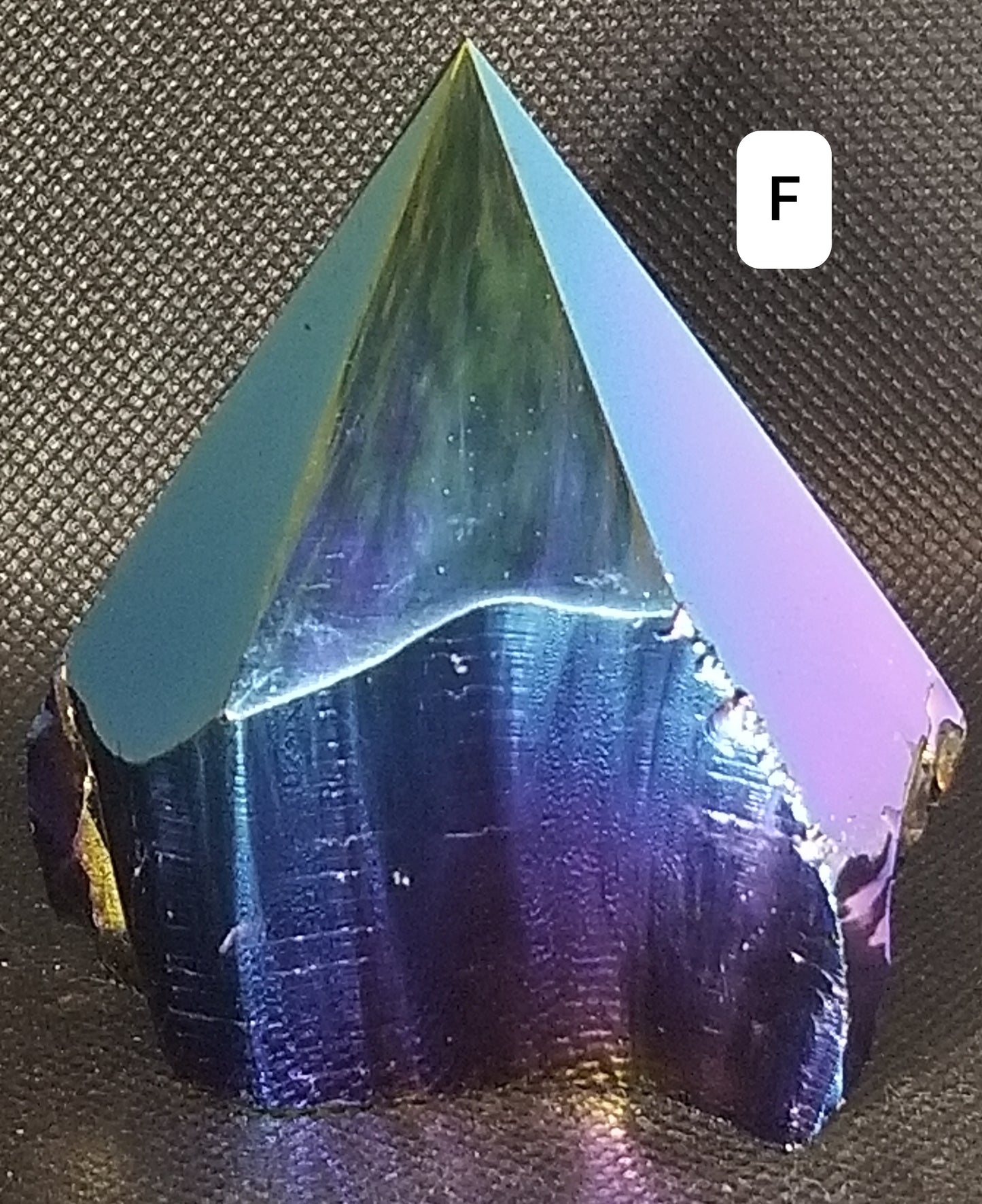 Rainbow Aura Coated Black Obsidian Points