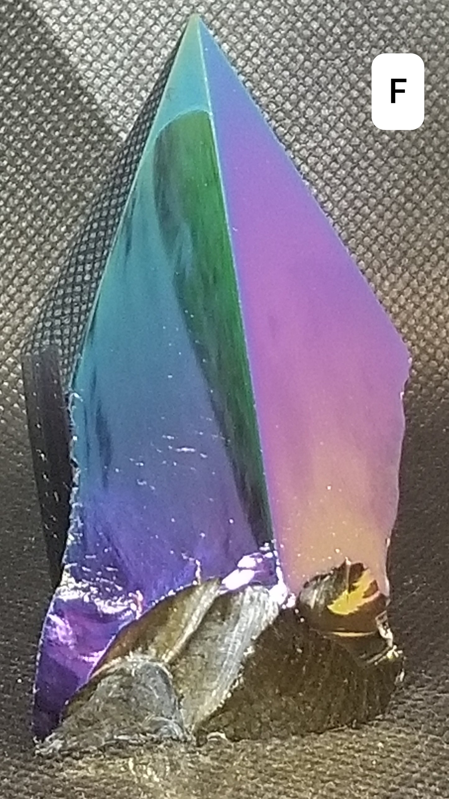 Rainbow Aura Coated Black Obsidian Points