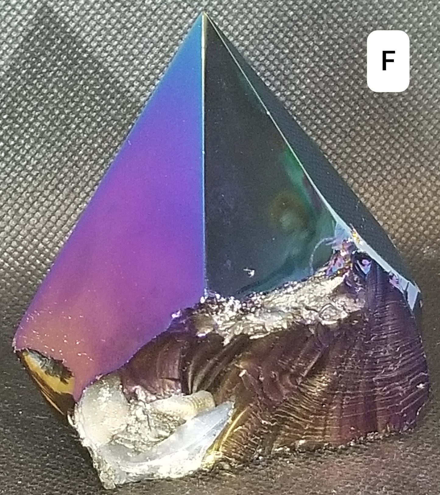 Rainbow Aura Coated Black Obsidian Points