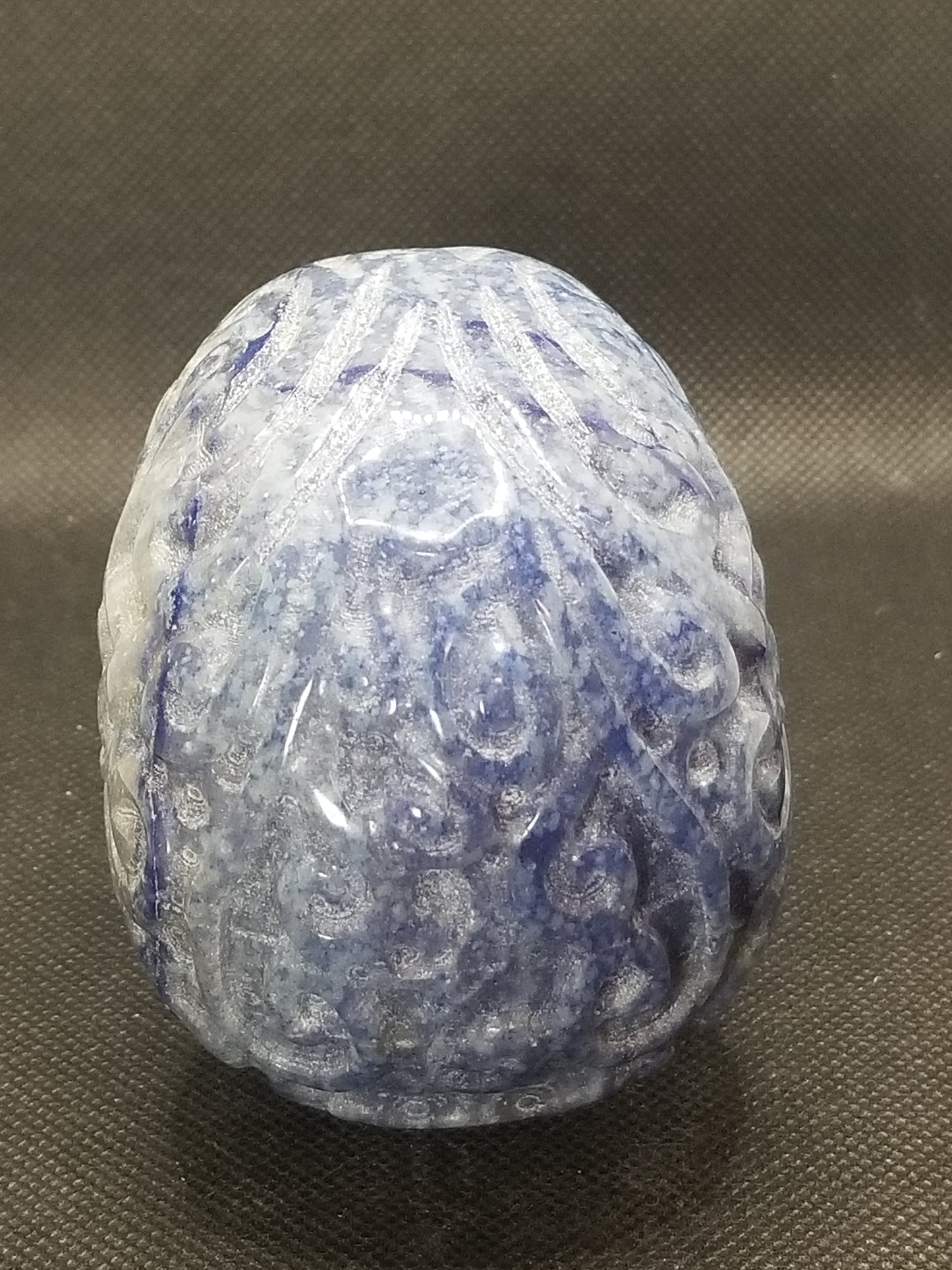 Blue Aventurine Skull with Design