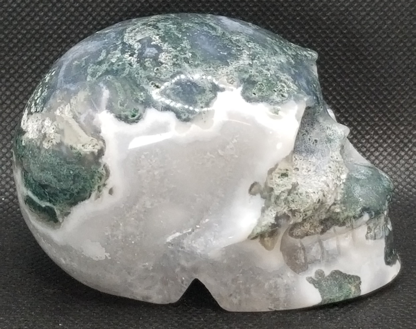 Moss Agate Skull (D)
