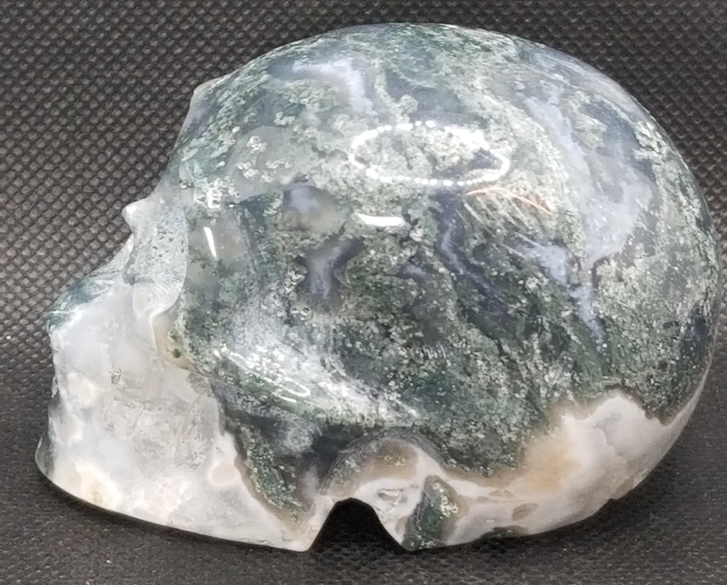 Moss Agate Skull (D)