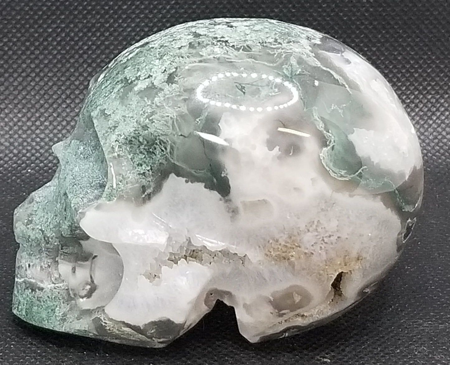 Moss Agate Skull (E)