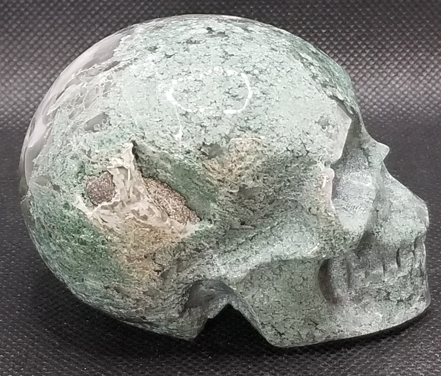 Moss Agate Skull (E)
