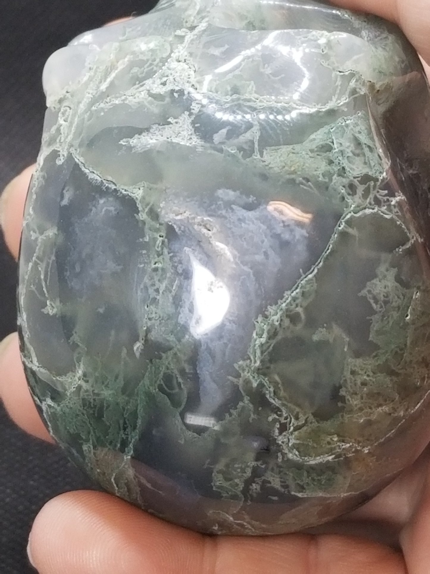Moss Agate Skull (F)