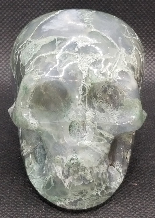 Moss Agate Skull (F)