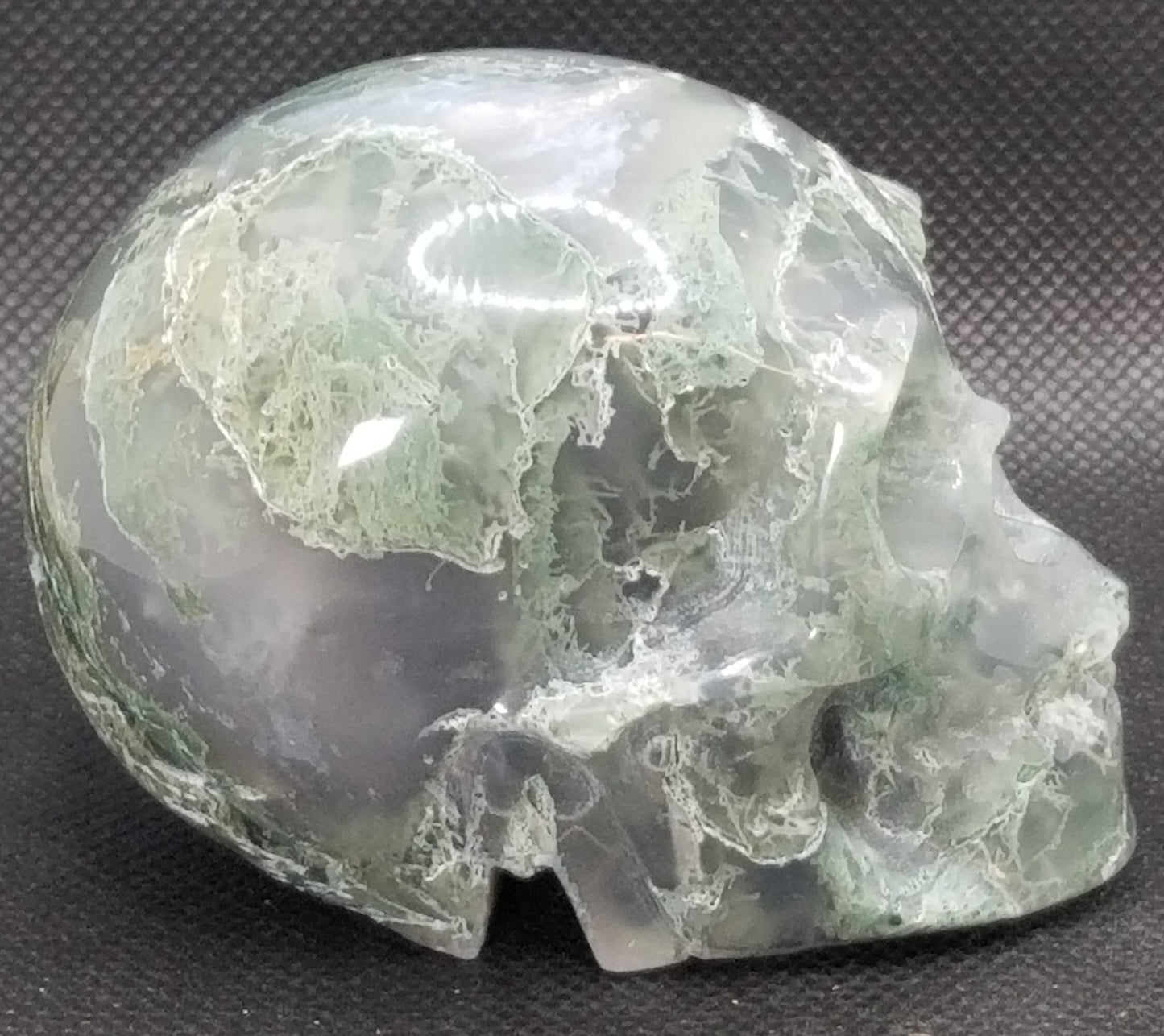 Moss Agate Skull (F)