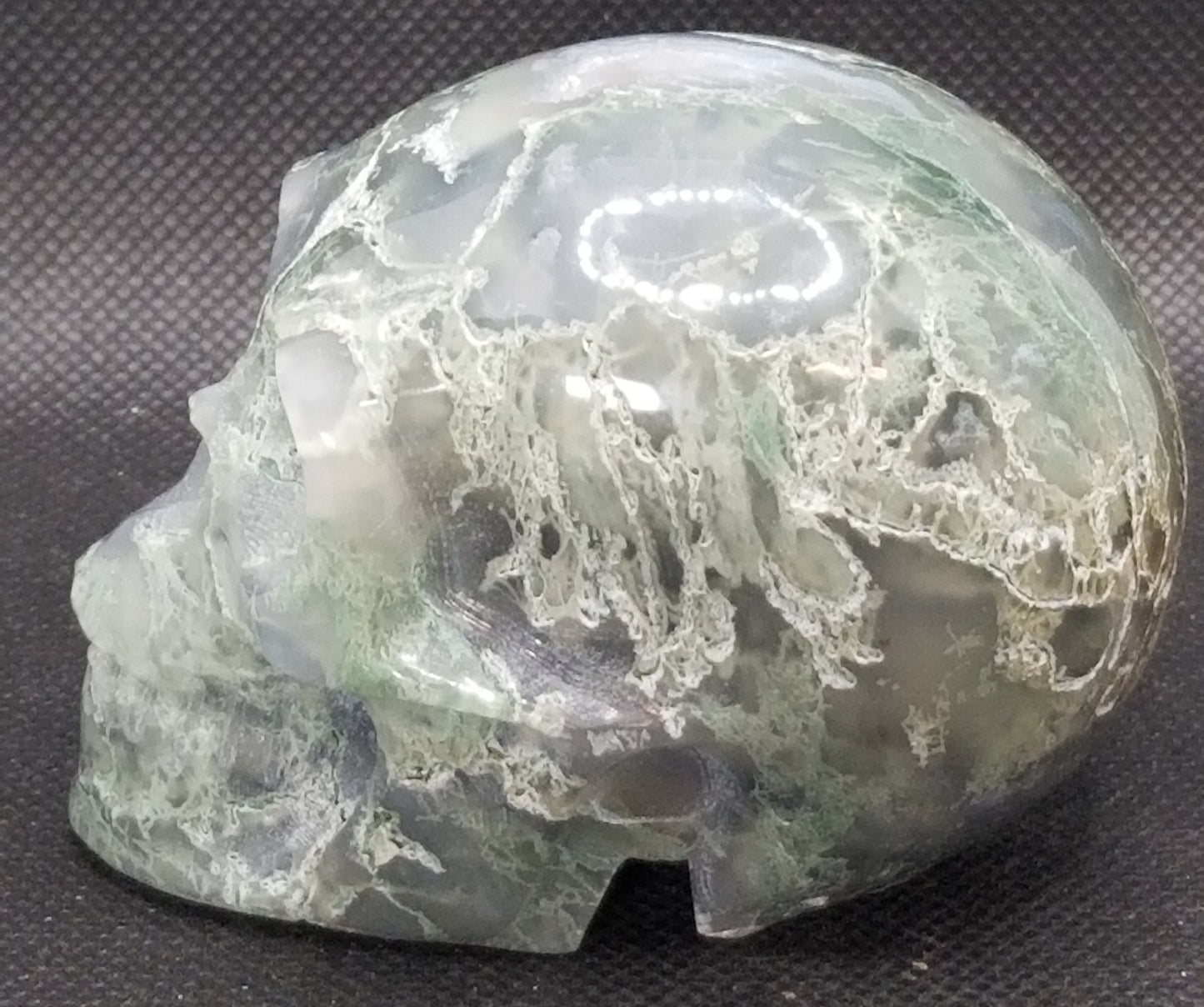 Moss Agate Skull (F)