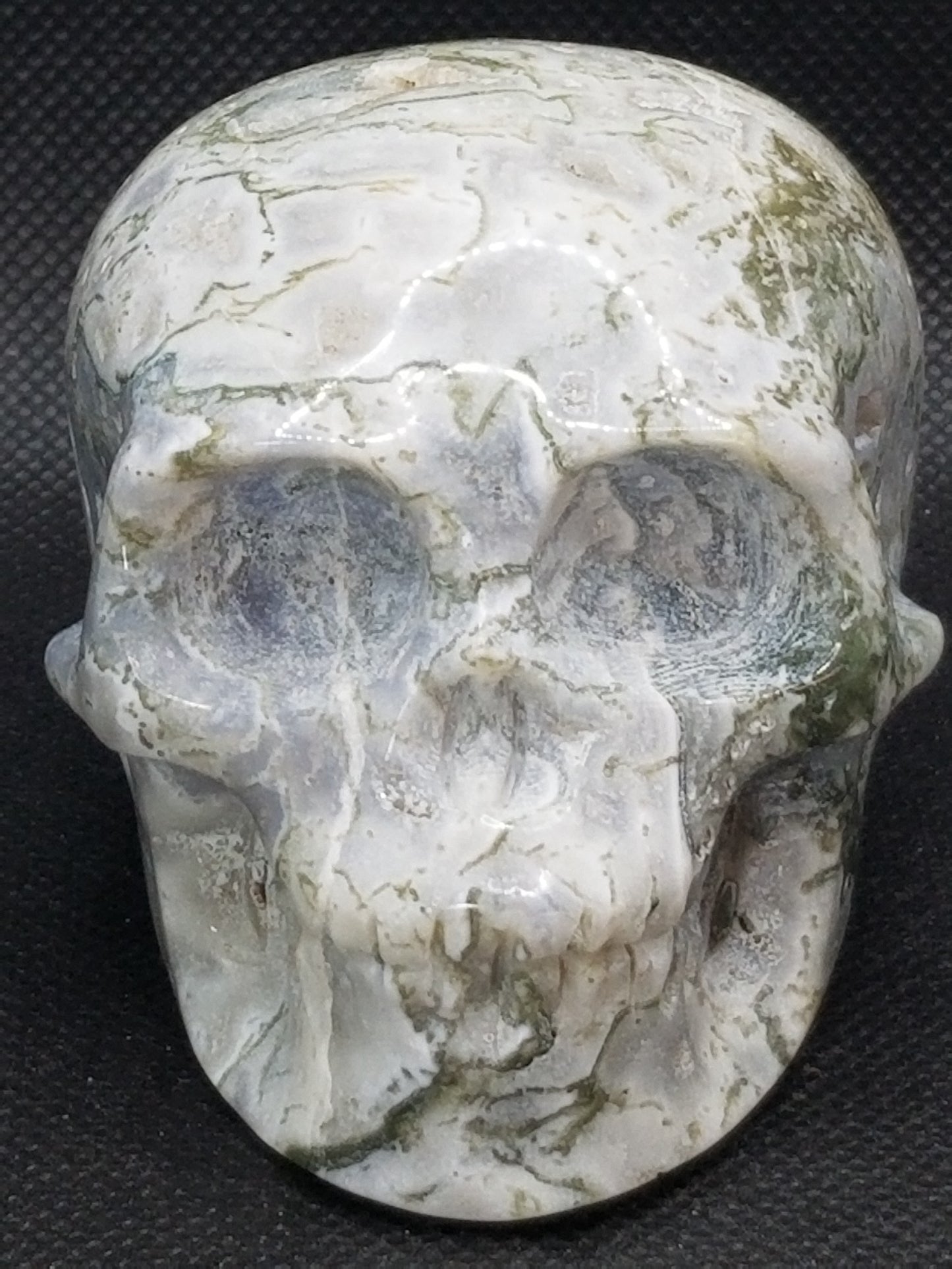 Moss Agate Skull (G)