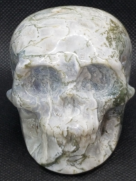 Moss Agate Skull (G)