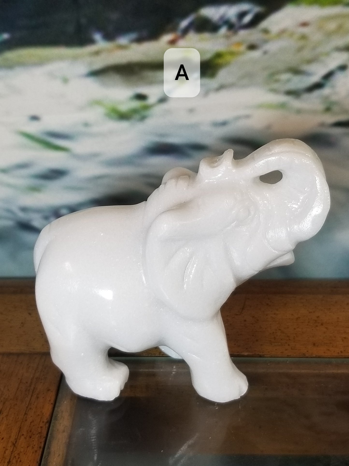 White Jade Elephant