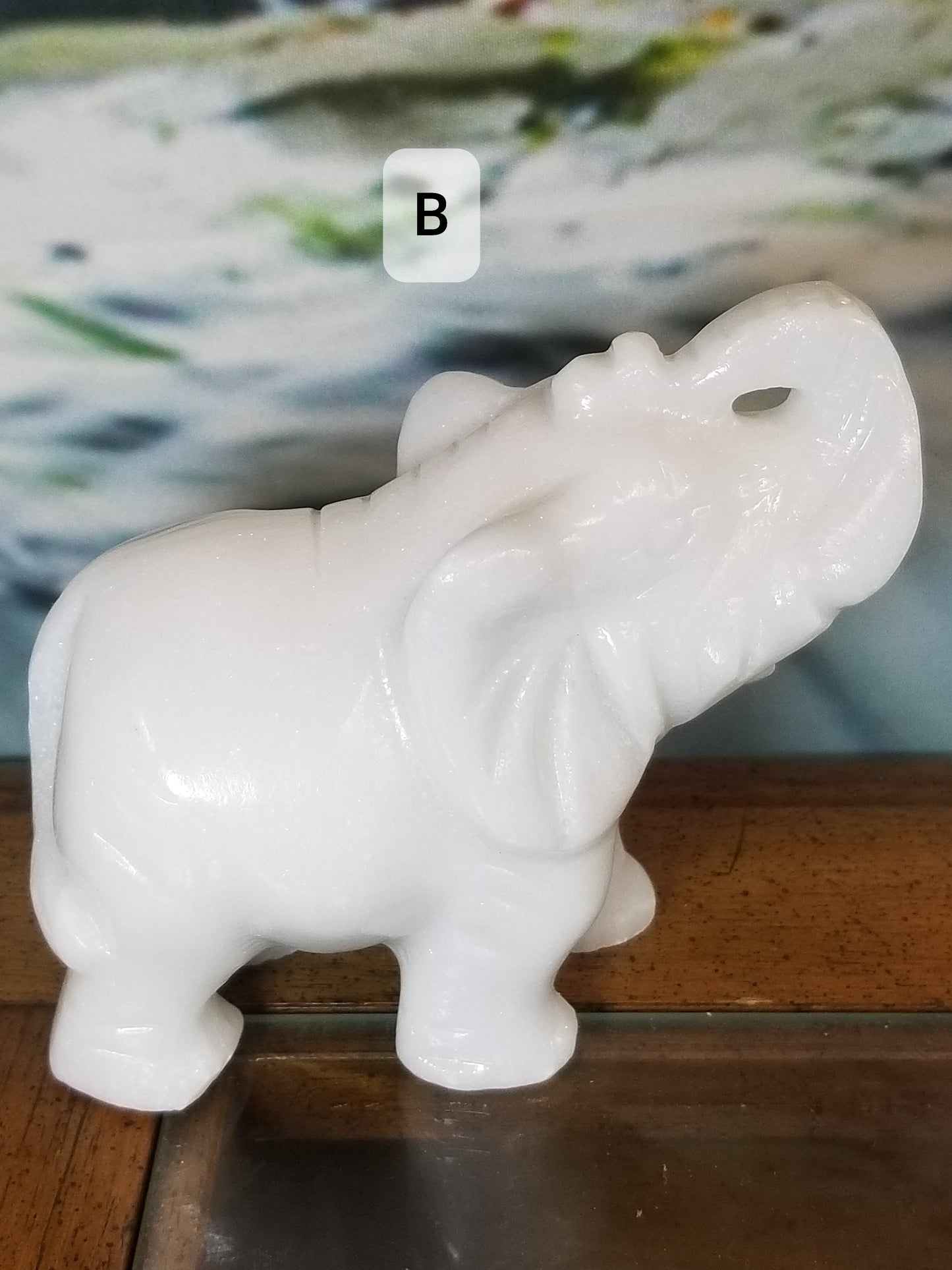 White Jade Elephant
