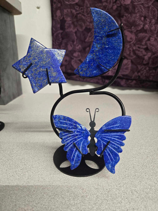 Butterfly, Moon and Star stand set