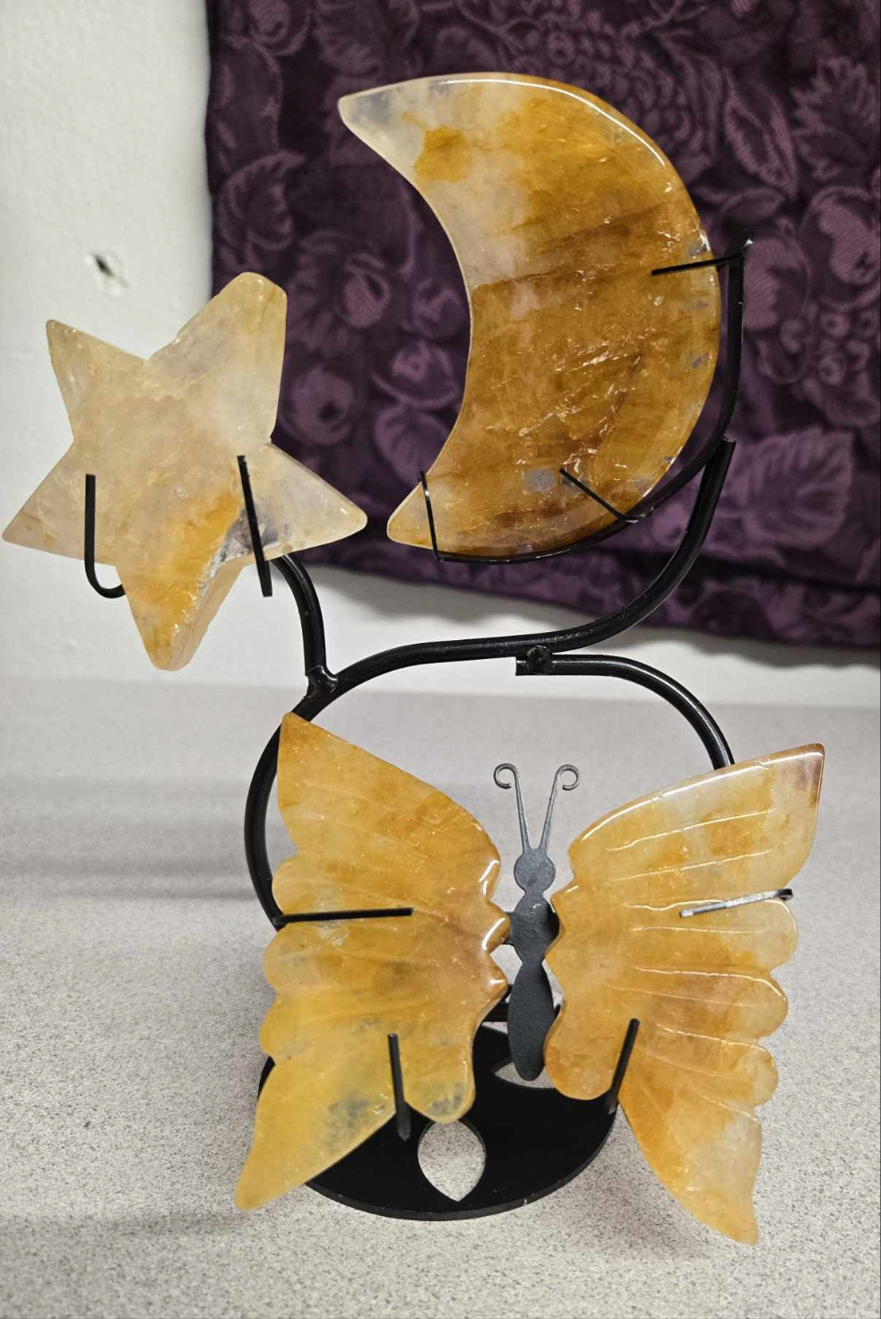 Butterfly, Moon and Star stand set