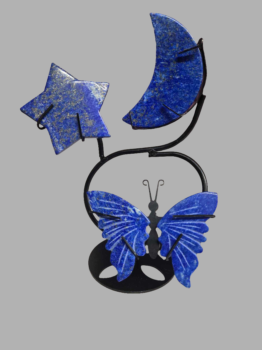 Butterfly, Moon and Star stand set