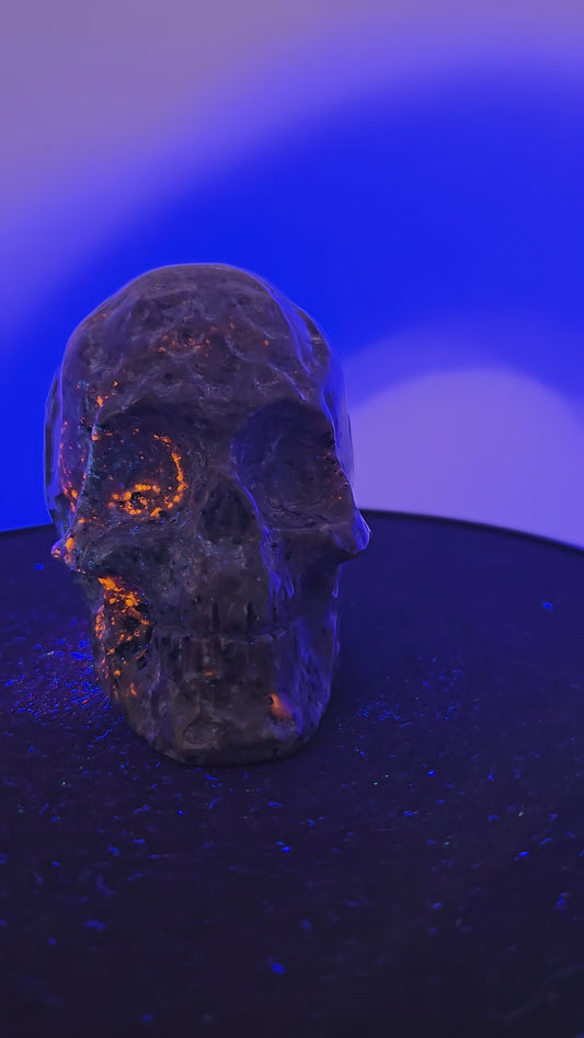 Yooperlite Skull with Design D (UV Reactive)