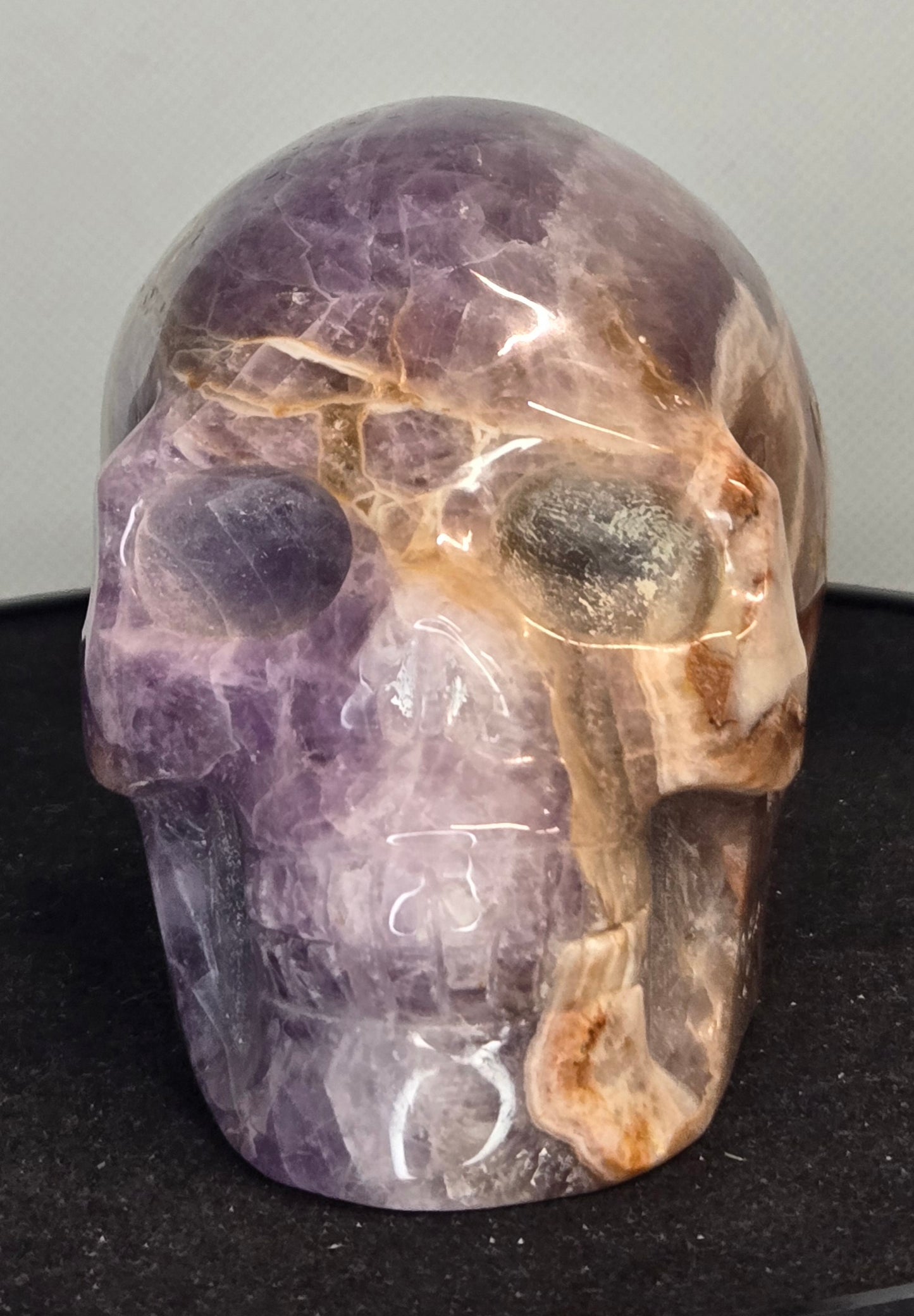 Amethyst Agate Skull