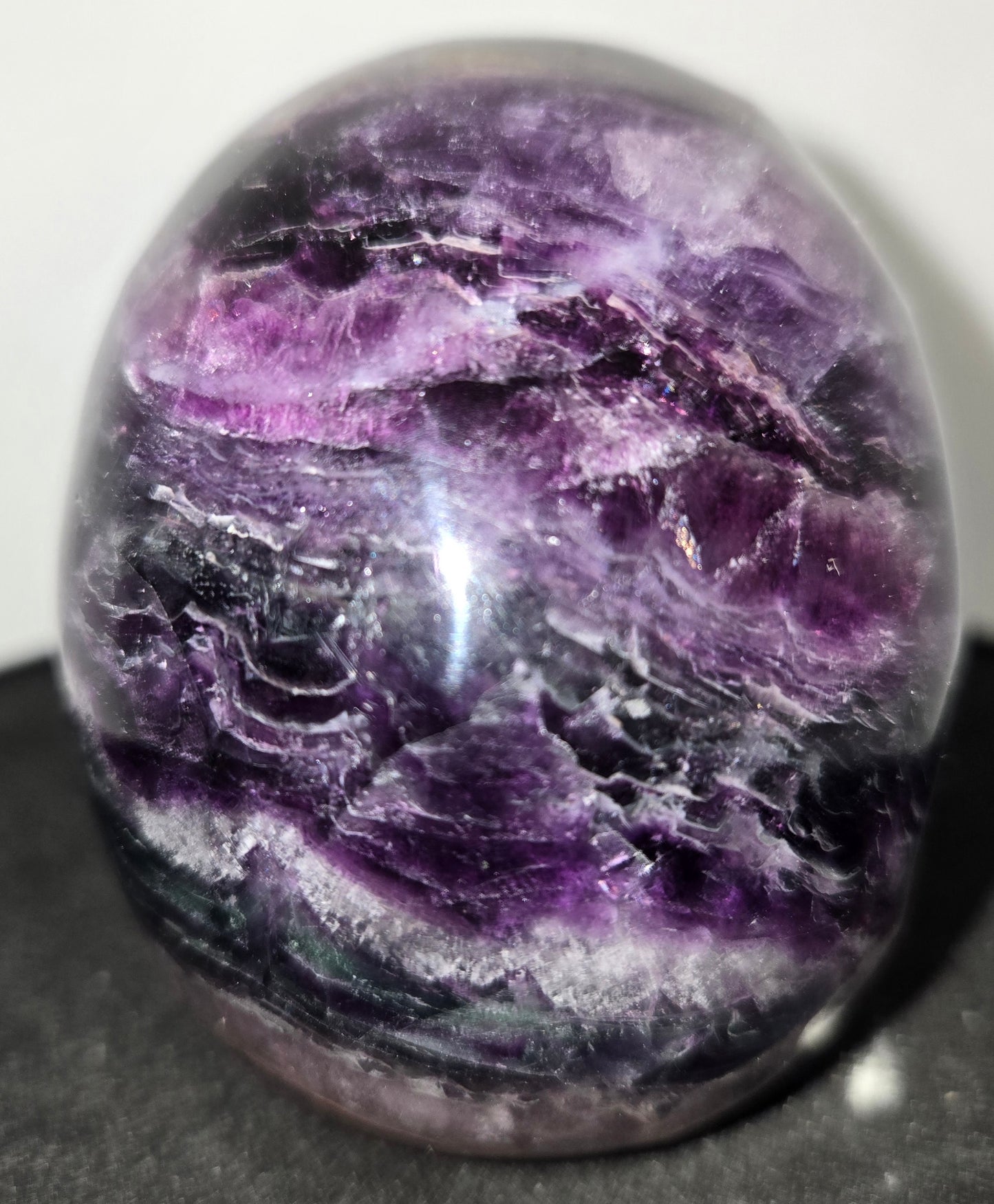 Purple and green Fluorite Skull A