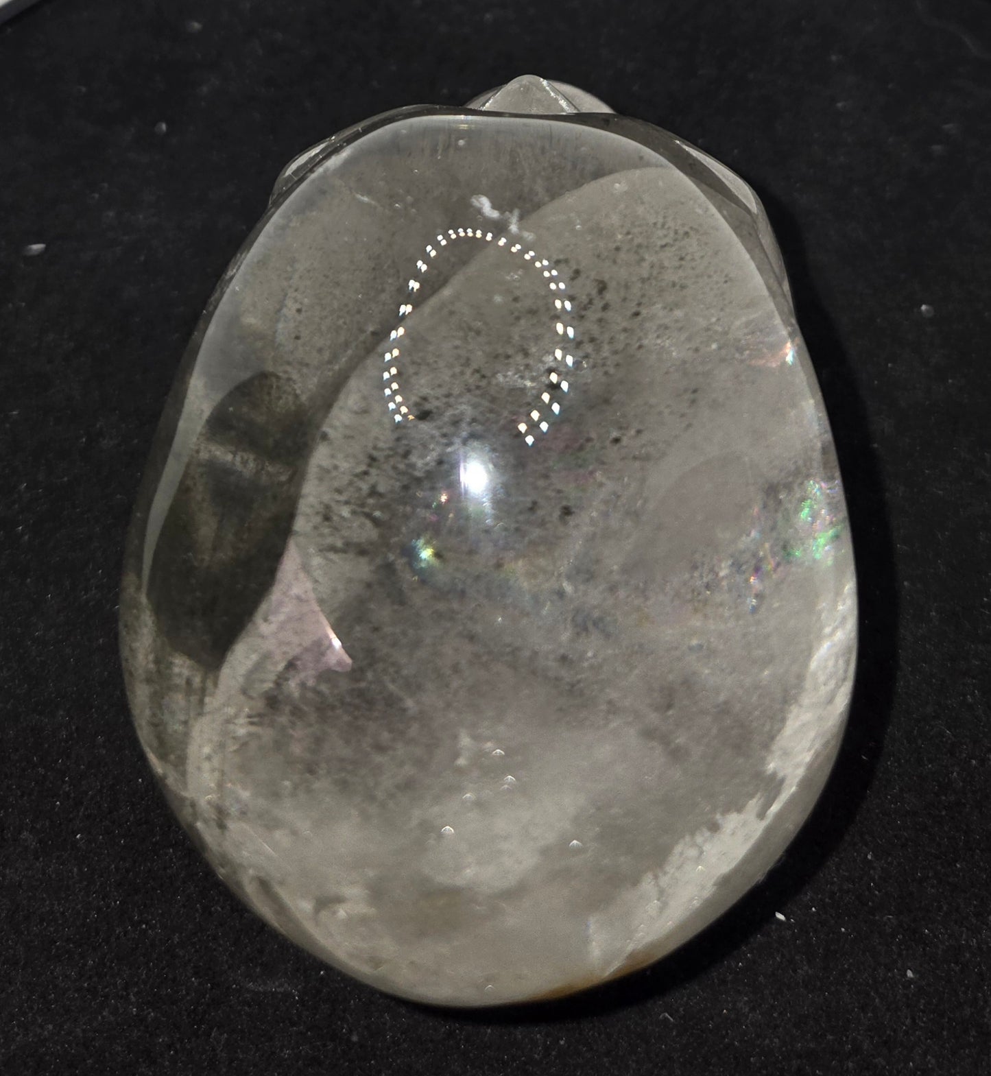 Quartz Skull with Rainbows