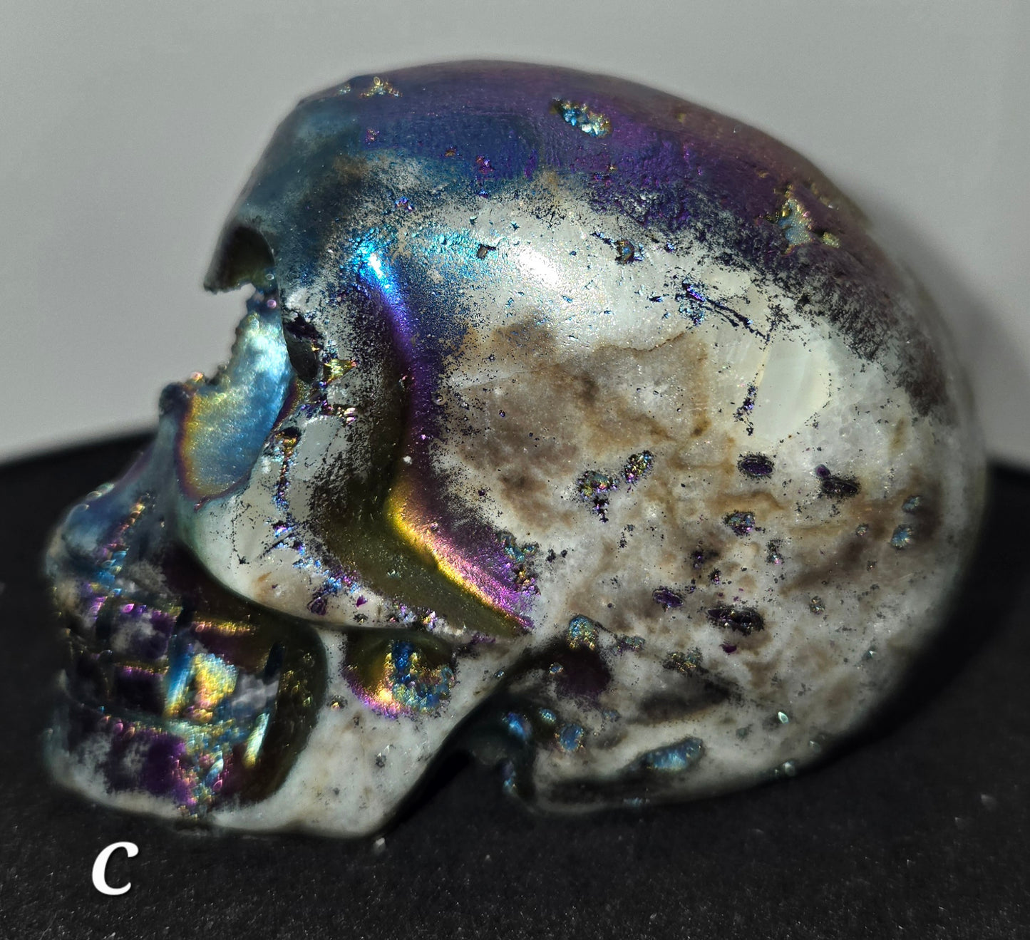 Aura Coated Sphalerite Skull C