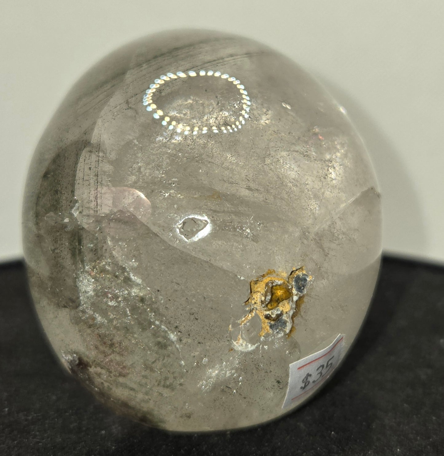 Quartz Skull with Rainbows