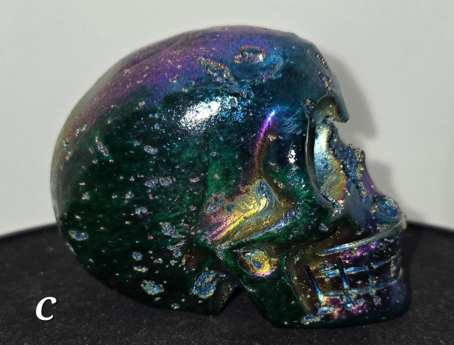 Aura Coated Sphalerite Skull C