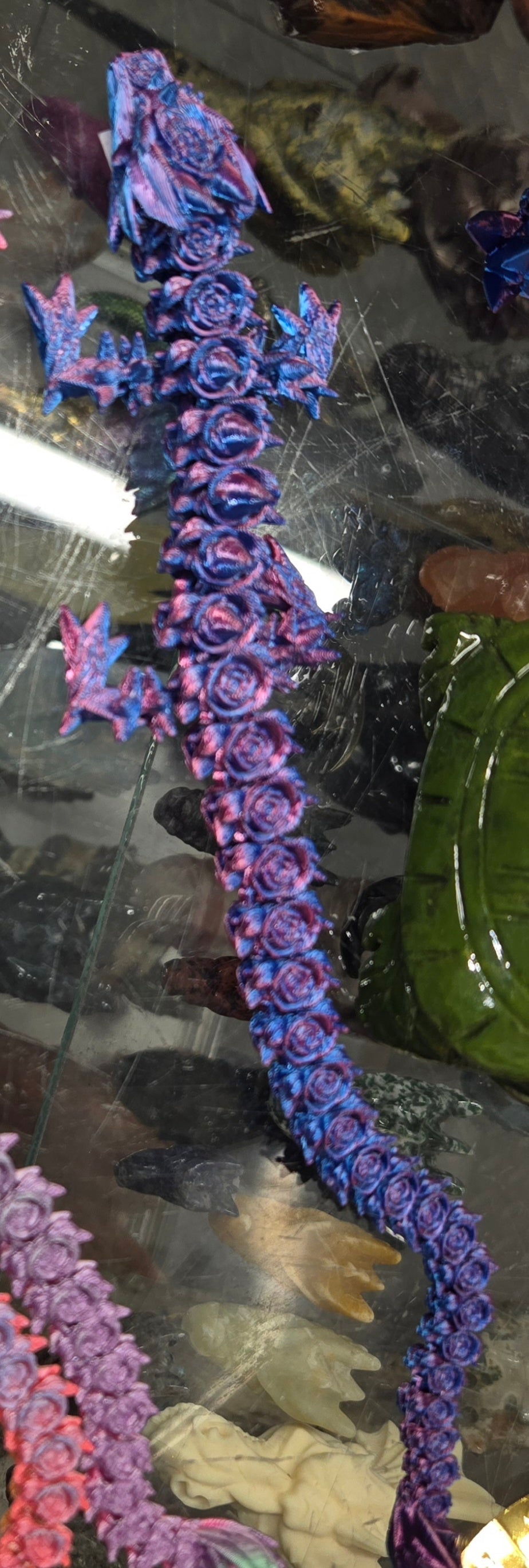 Purple 3d print rose dragon