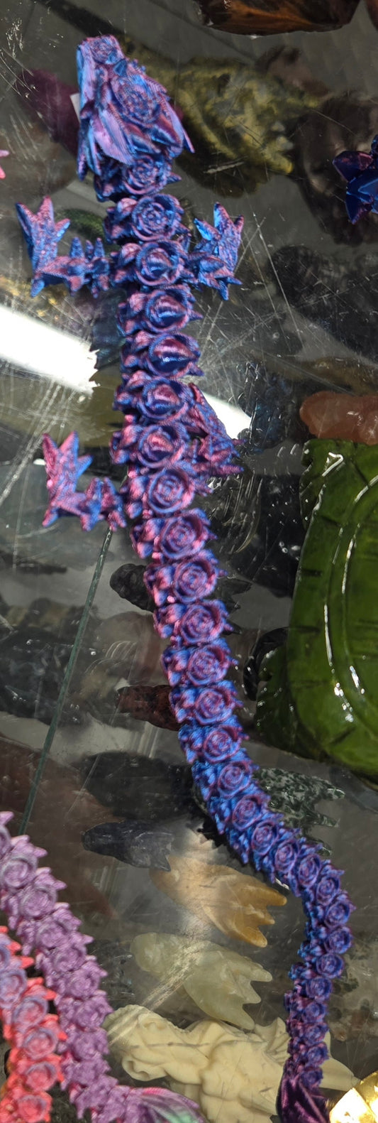 Purple 3d print rose dragon