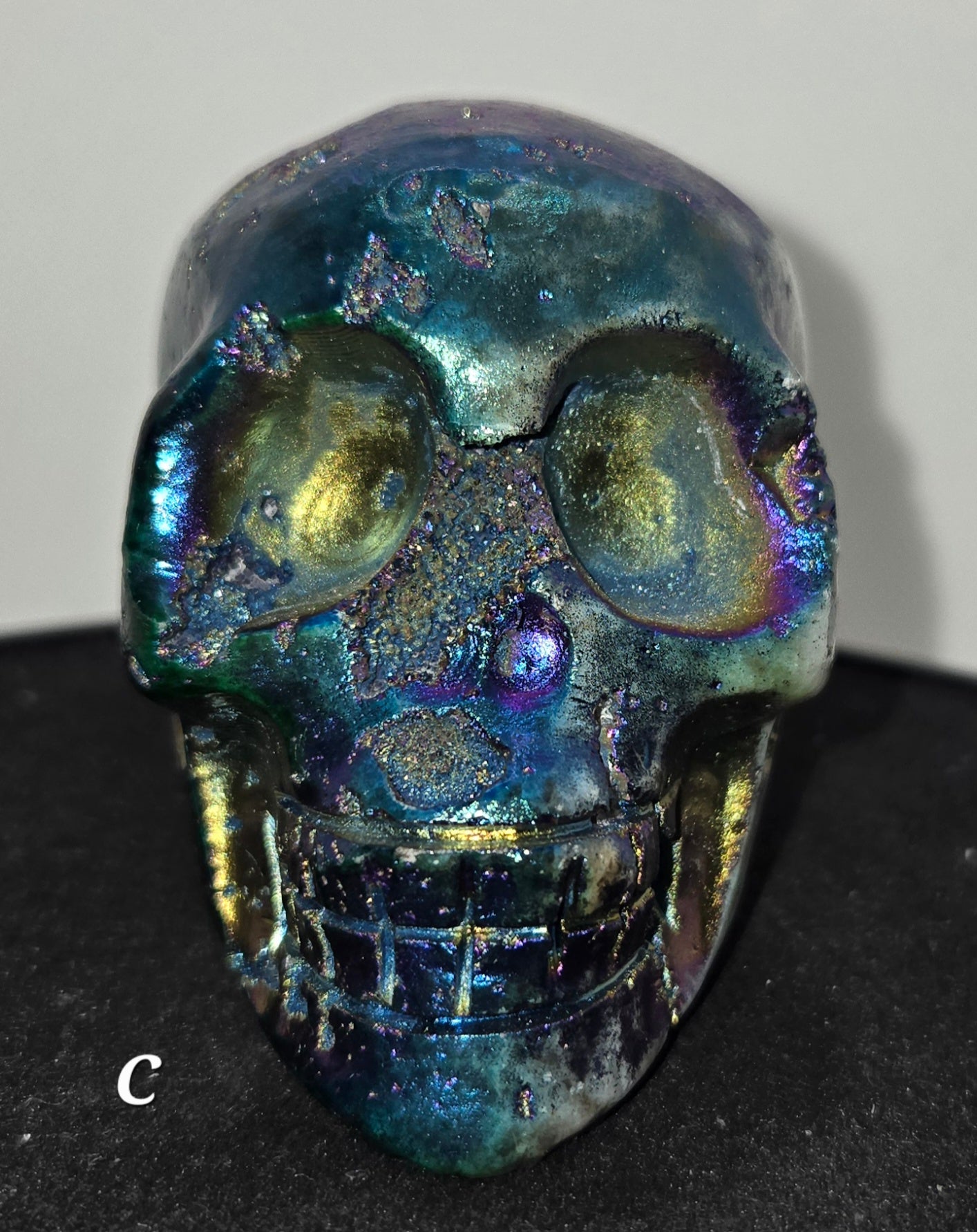 Aura Coated Sphalerite Skull C