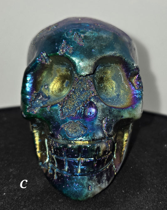 Aura Coated Sphalerite Skull C