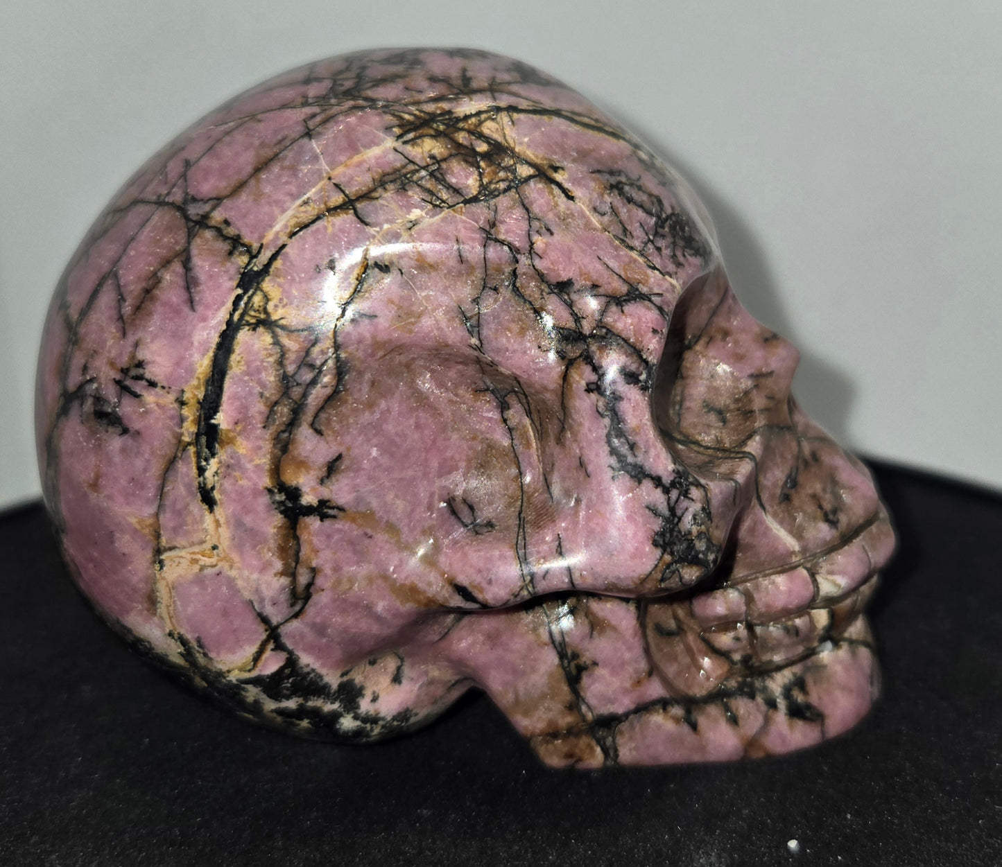 Rhodonite Skull