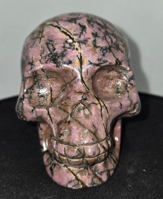 Rhodonite Skull