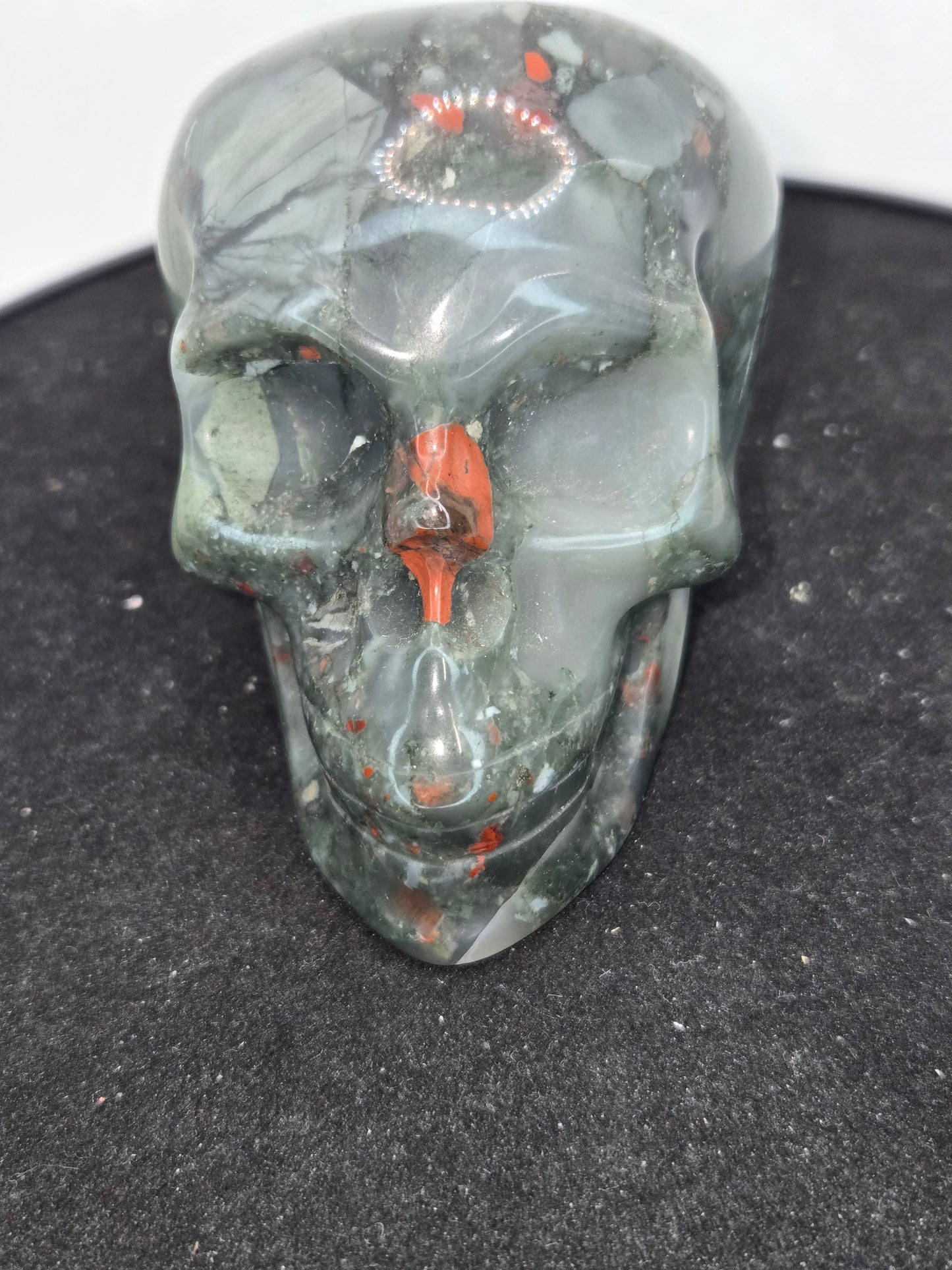 African Bloodstone Skull