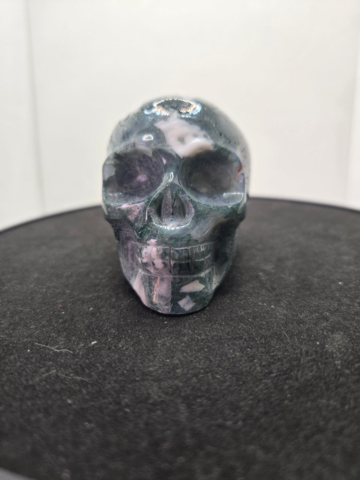 Moss Agate Skull I