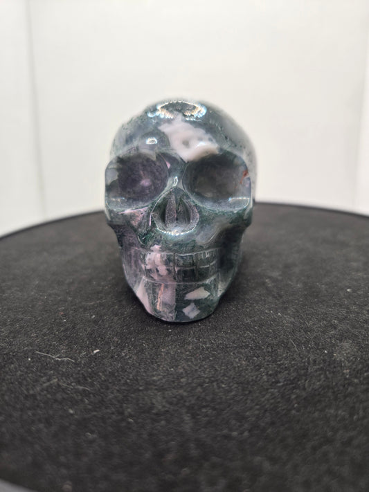 Moss Agate Skull I
