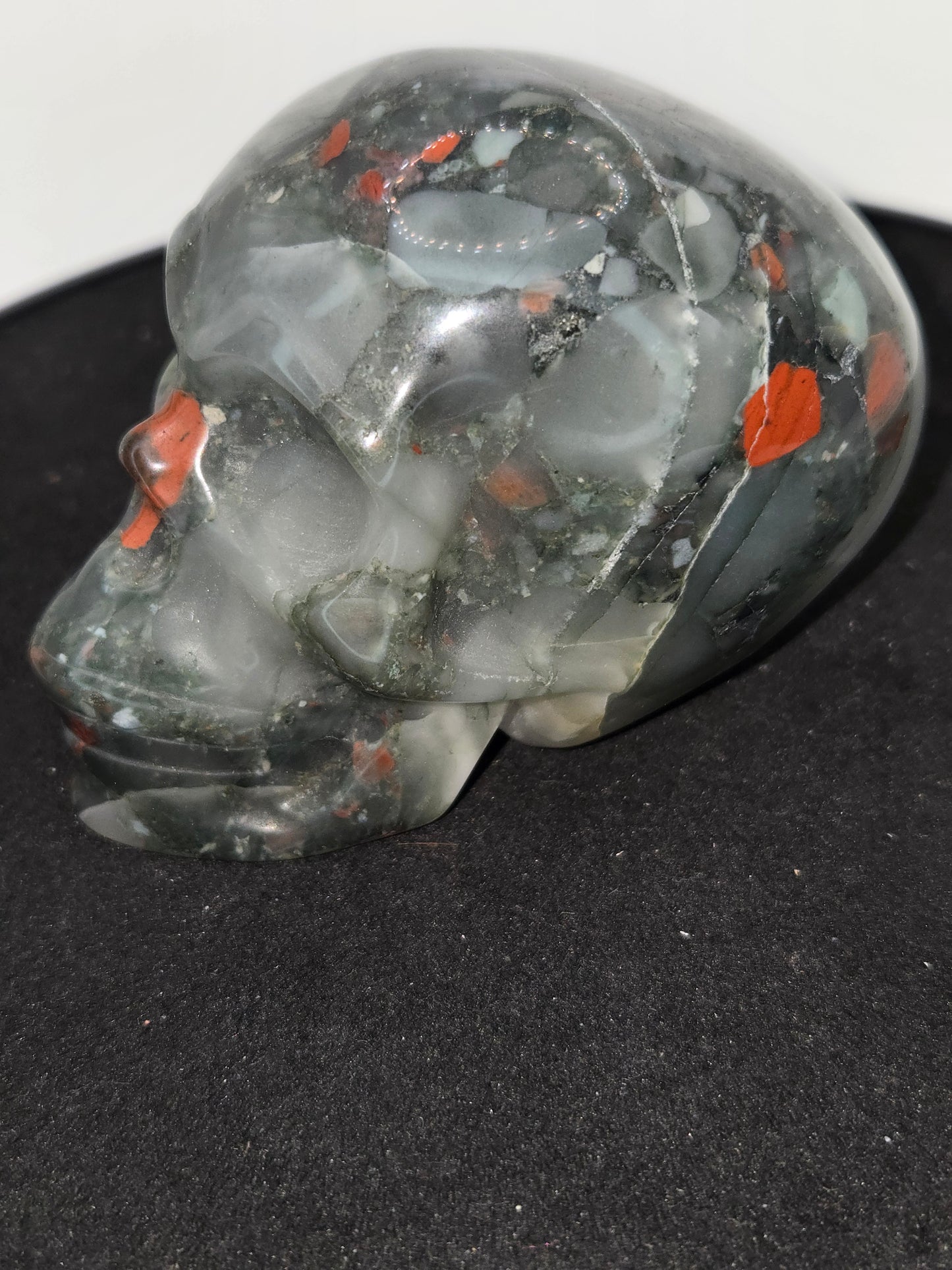 African Bloodstone Skull