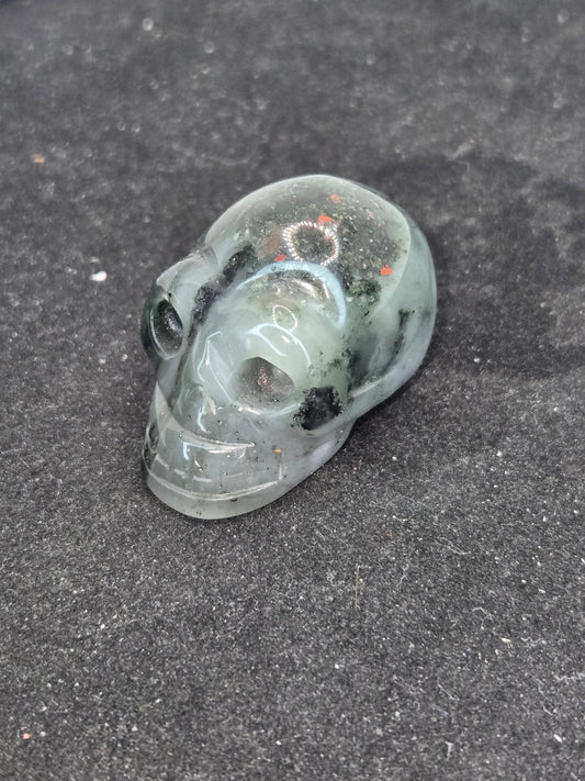 African Bloodstone Mini Skull