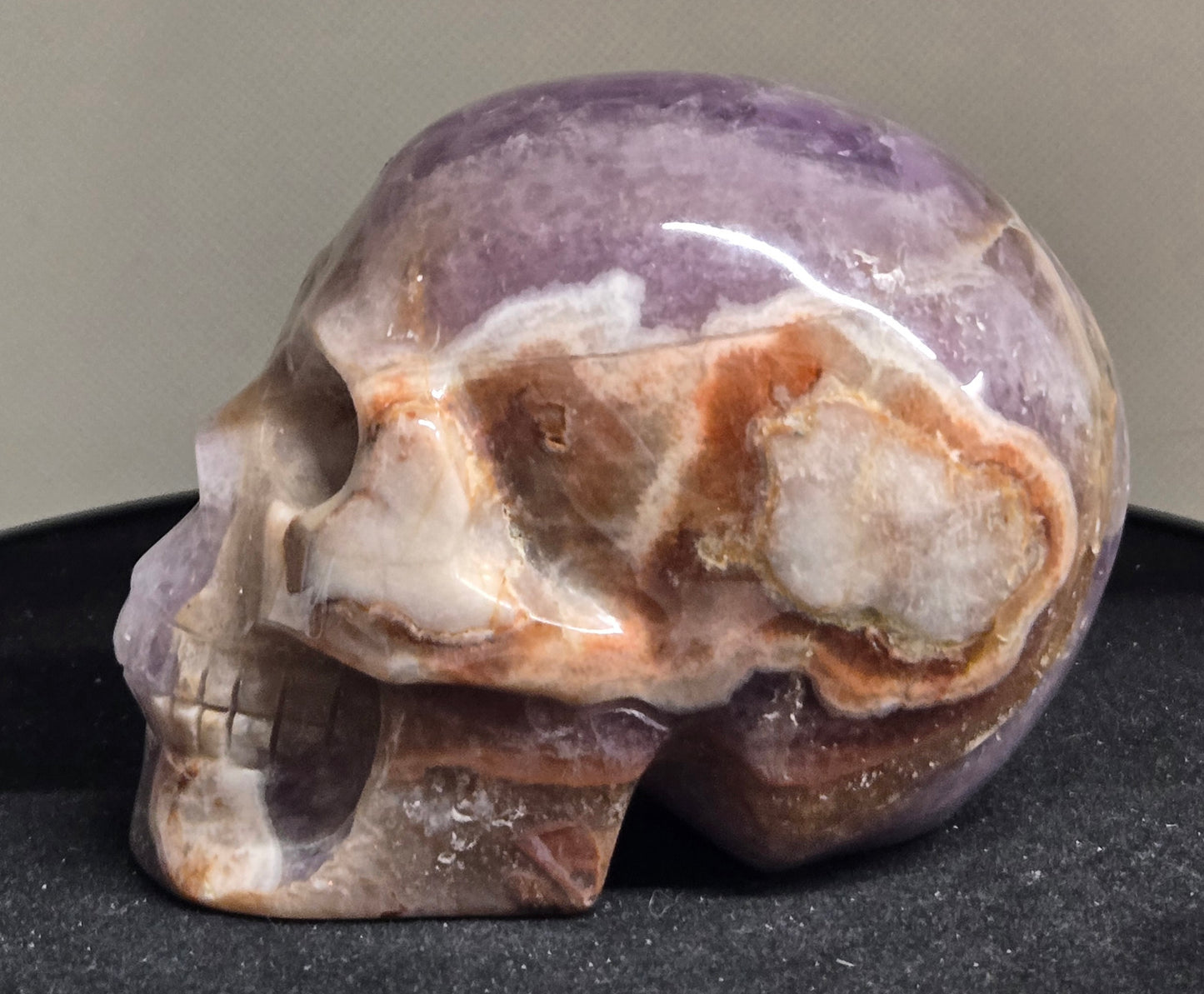 Amethyst Agate Skull