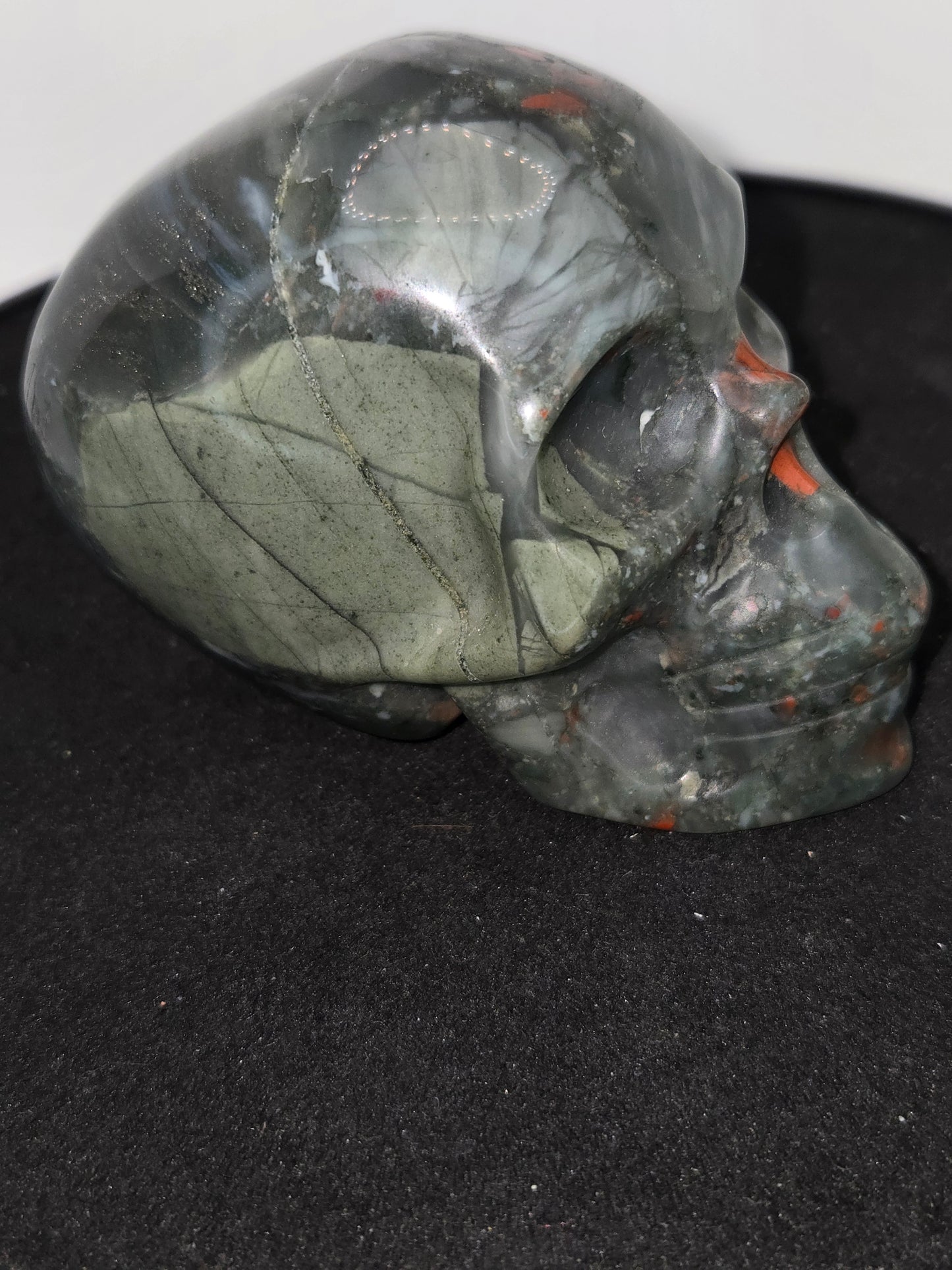 African Bloodstone Skull