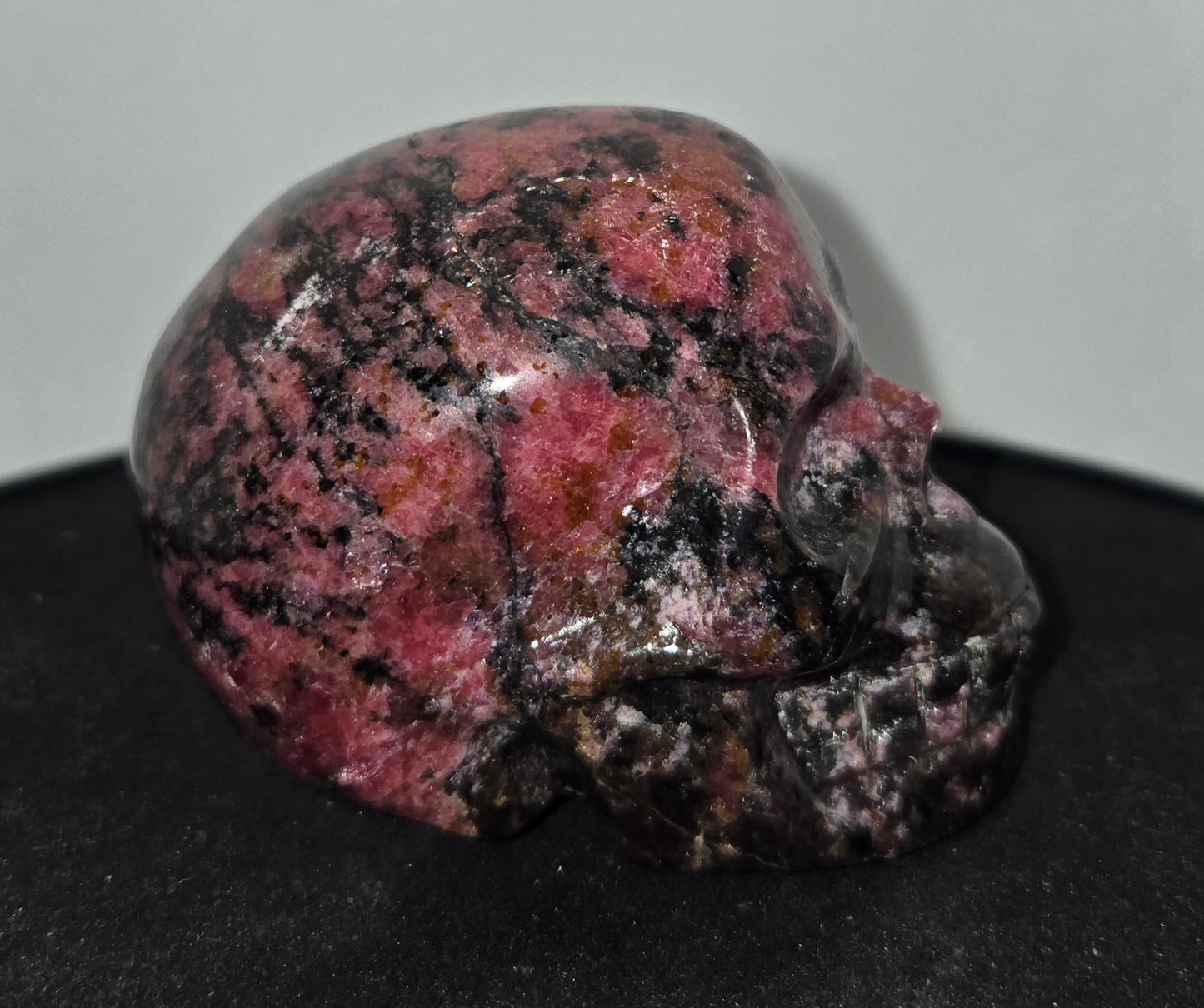 Rhodonite Skull
