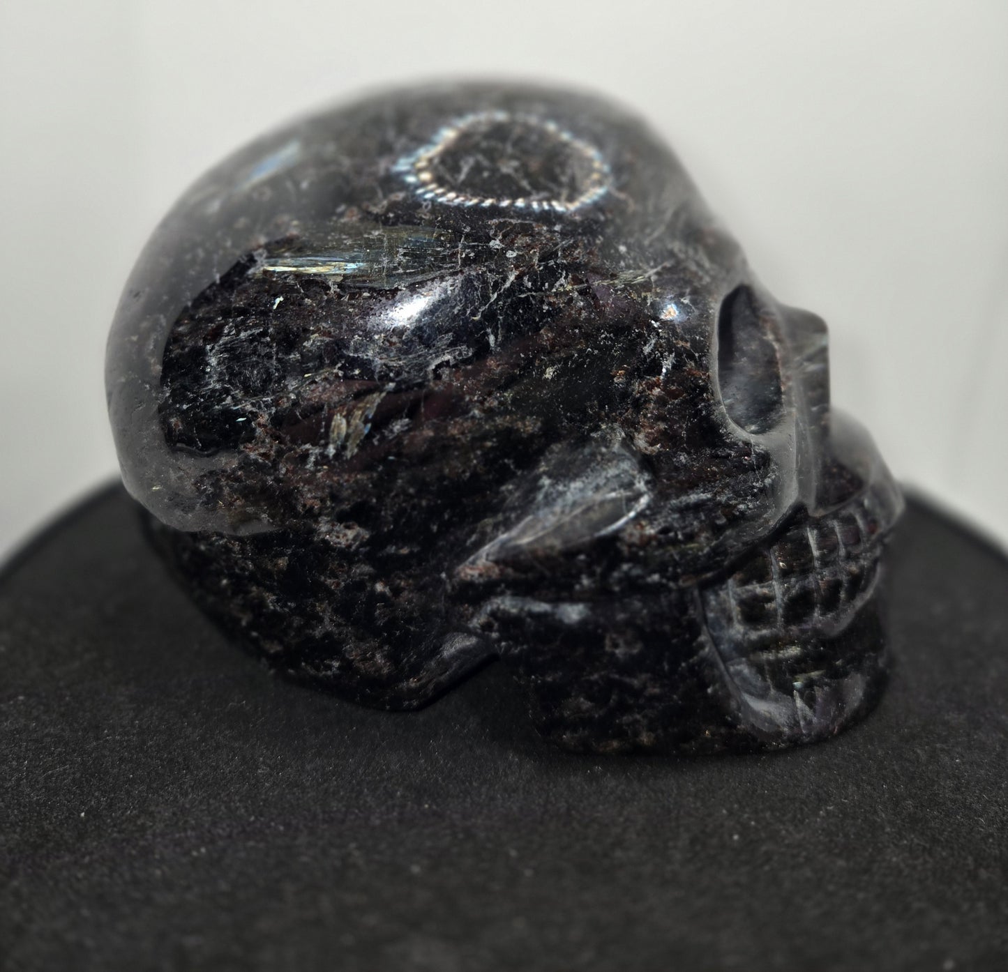 Arfvedsonite Garnet Skull